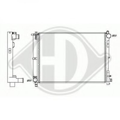 Радиатор, охлаждение двигателя DIEDERICHS 8262207