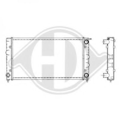 Радиатор, охлаждение двигателя DIEDERICHS 8503081