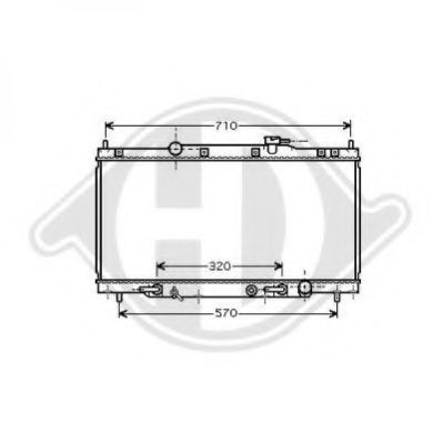 Радиатор, охлаждение двигателя DIEDERICHS 8528106