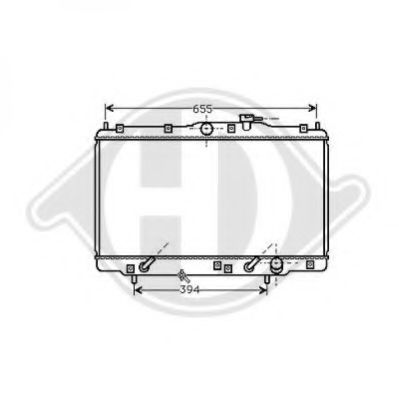 Радиатор, охлаждение двигателя DIEDERICHS 8529005