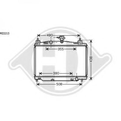 Радиатор, охлаждение двигателя DIEDERICHS 8560502