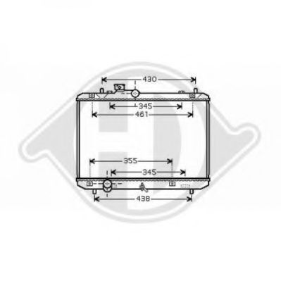 Радиатор, охлаждение двигателя DIEDERICHS 8641401