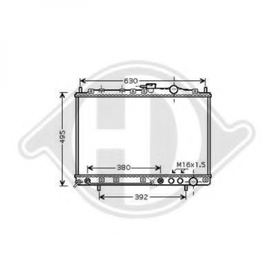 Радиатор, охлаждение двигателя DIEDERICHS 8652581