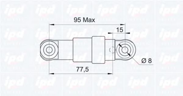 Амортизатор, поликлиновой ремень IPD 130173