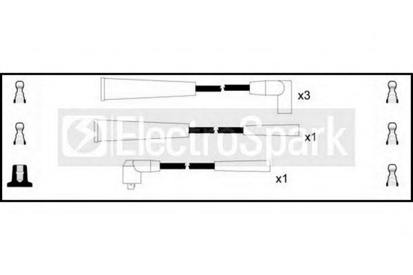 Комплект проводов зажигания STANDARD OEK031