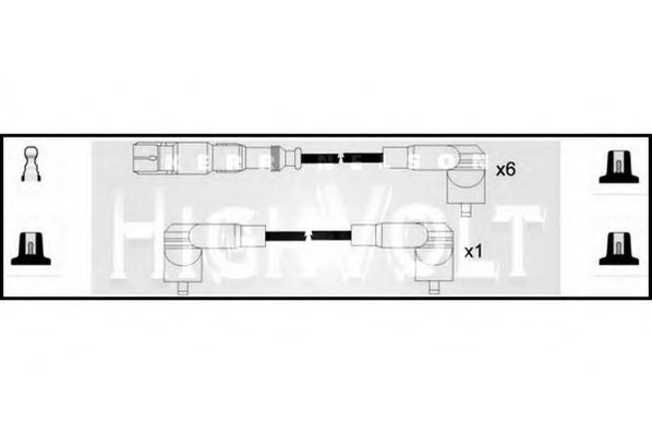 Комплект проводов зажигания STANDARD OEF766