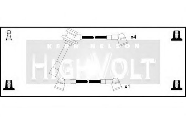 Комплект проводов зажигания STANDARD OEF742