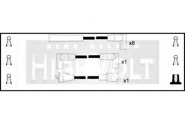 Комплект проводов зажигания STANDARD OEF368