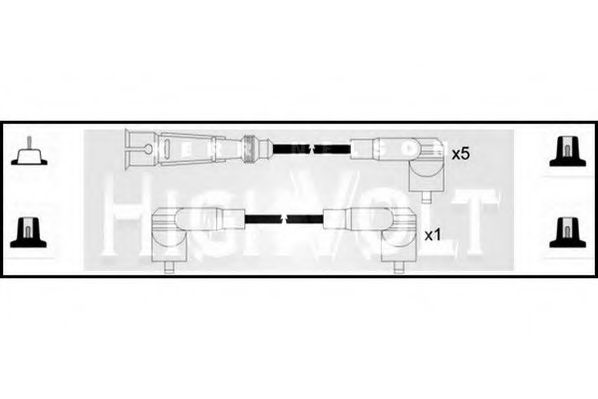 Комплект проводов зажигания STANDARD OEF877
