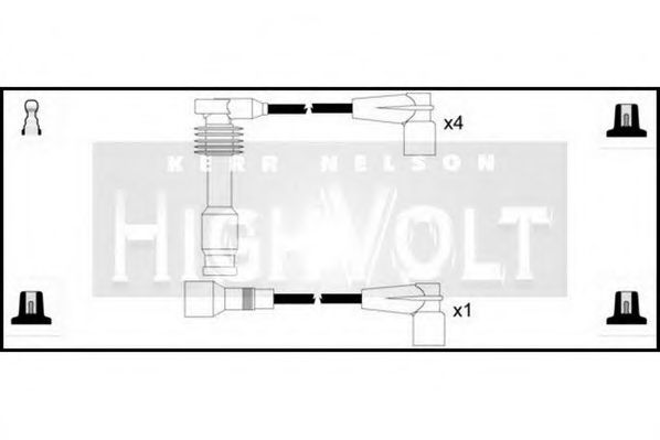 Комплект проводов зажигания STANDARD OEF984