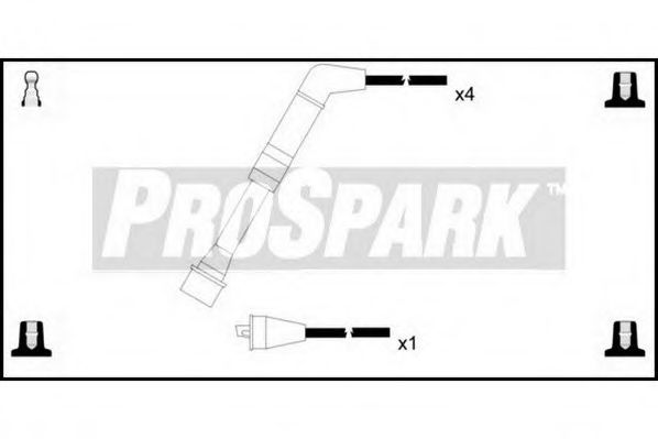 Комплект проводов зажигания INTERMOTOR 76128