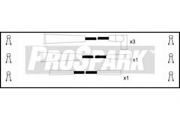 Комплект проводов зажигания STANDARD OES130