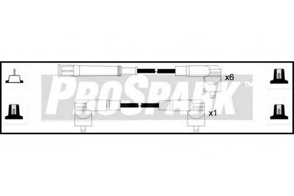 Комплект проводов зажигания STANDARD OES223