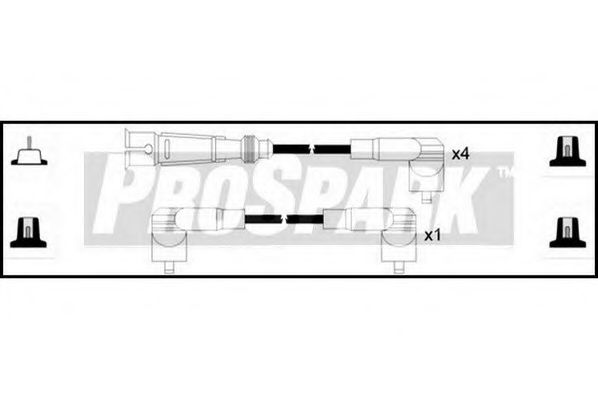 Комплект проводов зажигания STANDARD OES436