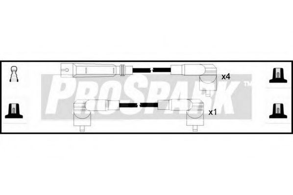 Комплект проводов зажигания STANDARD OES586