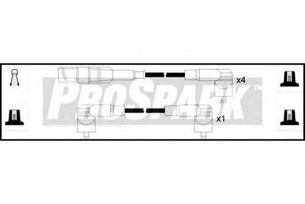 Комплект проводов зажигания STANDARD OES865