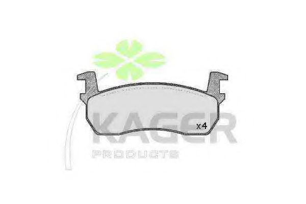 Комплект тормозных колодок, дисковый тормоз KAGER 350261