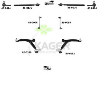 Подвеска колеса KAGER 800262