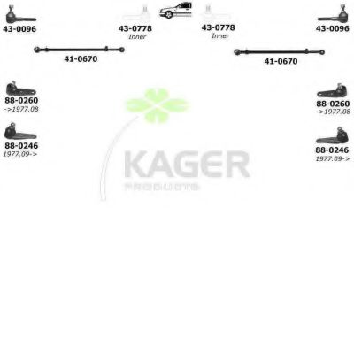 Подвеска колеса KAGER 800274