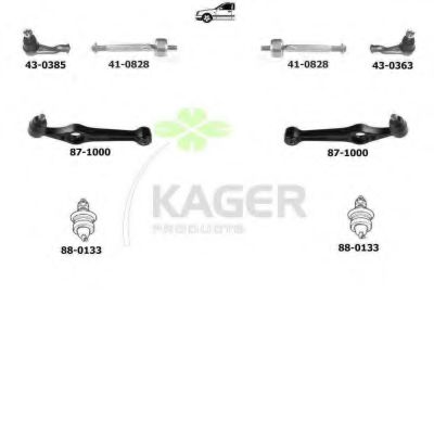 Подвеска колеса KAGER 800508