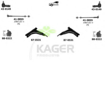 Подвеска колеса KAGER 800851