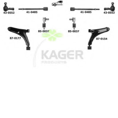 Подвеска колеса KAGER 800922