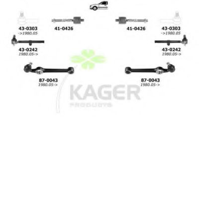 Подвеска колеса KAGER 801011