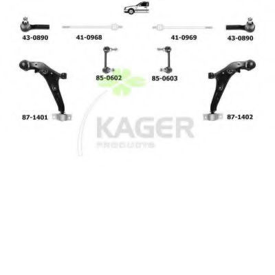 Подвеска колеса KAGER 801069