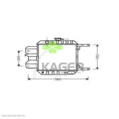 Радиатор, охлаждение двигателя GERI 27126