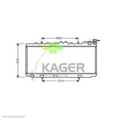 Радиатор, охлаждение двигателя KAGER 31-0240