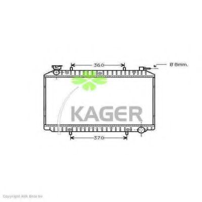 Радиатор, охлаждение двигателя KAGER 31-0271