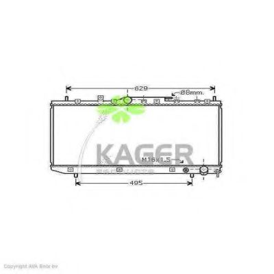 Радиатор, охлаждение двигателя KAGER 31-1140