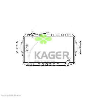 Радиатор, охлаждение двигателя KAGER 31-2819
