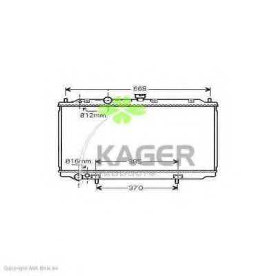 Радиатор, охлаждение двигателя KAGER 31-2911