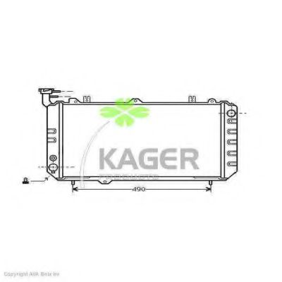 Радиатор, охлаждение двигателя KAGER 31-3287