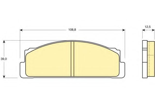 Комплект тормозных колодок, дисковый тормоз REMSA 2220
