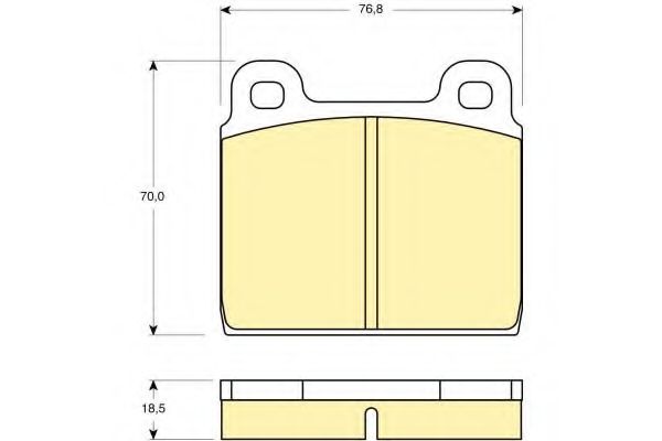 Комплект тормозных колодок, дисковый тормоз GIRLING 6104072