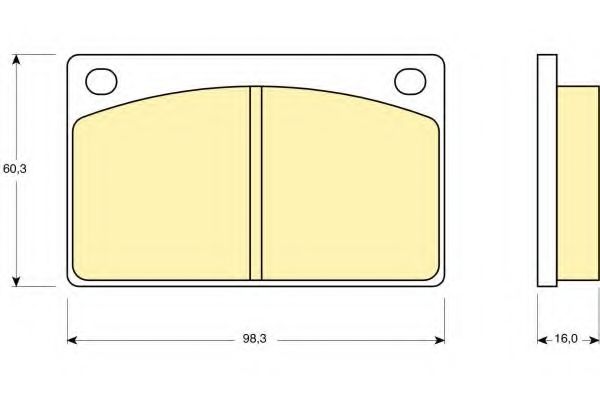 Комплект тормозных колодок, дисковый тормоз GIRLING 20153