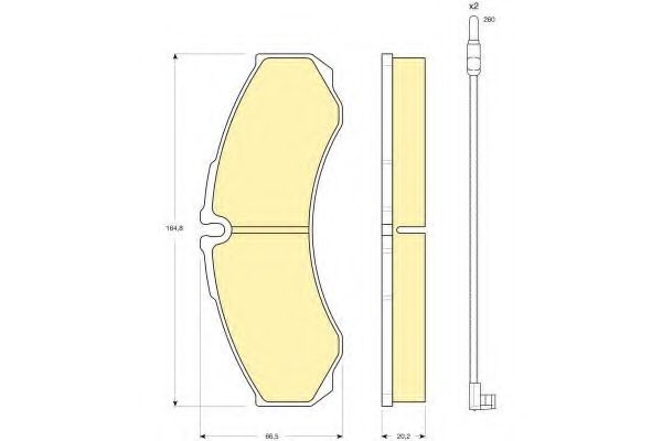 Комплект тормозных колодок, дисковый тормоз GIRLING 6116099