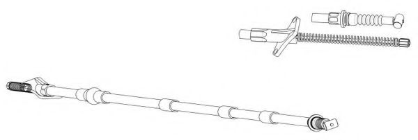 Трос, стояночная тормозная система KAWE OP02211