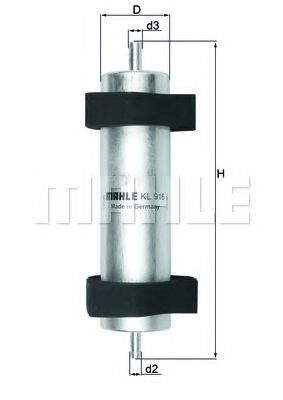 Топливный фильтр MAHLE ORIGINAL KL 916