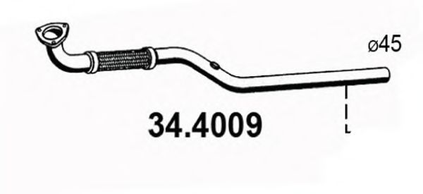 Труба выхлопного газа ASSO 344009