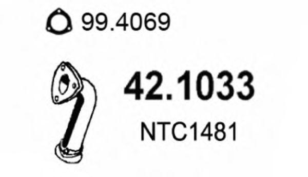 Труба выхлопного газа ASSO 42.1033