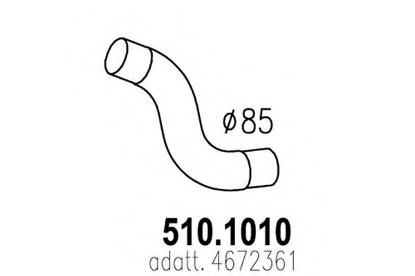 Труба выхлопного газа ASSO 5101010