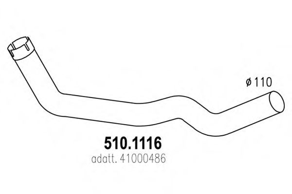 Труба выхлопного газа ASSO 510.1116