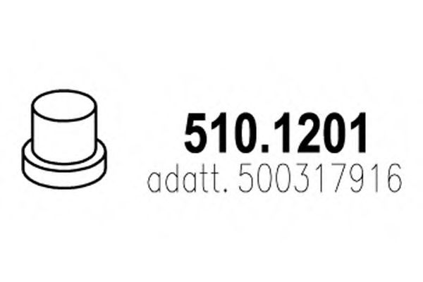 Труба выхлопного газа ASSO 510.1201