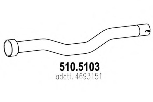Труба выхлопного газа IMASAF 765102