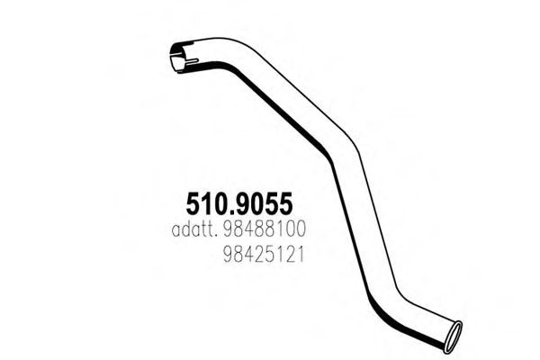 Труба выхлопного газа ASSO 510.9055