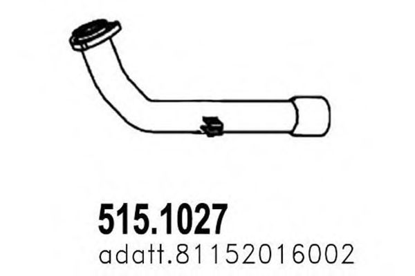 Труба выхлопного газа ASSO 515.1027