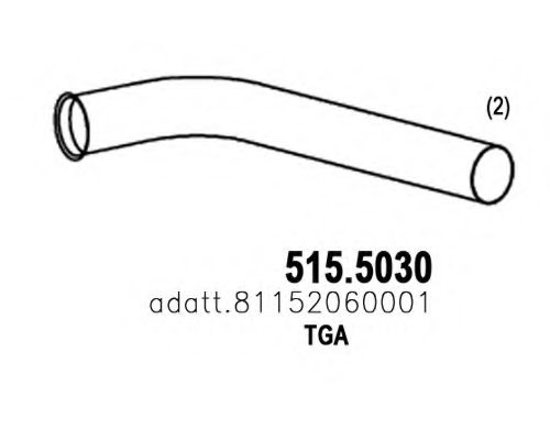 Труба выхлопного газа ASSO 515.5030